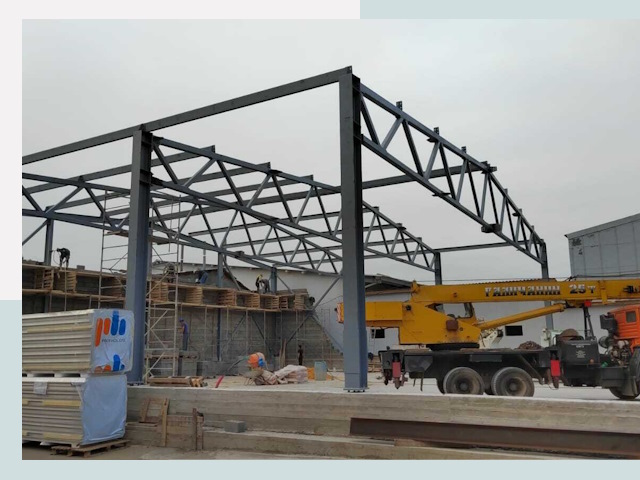 Строительство цехов в Котласе