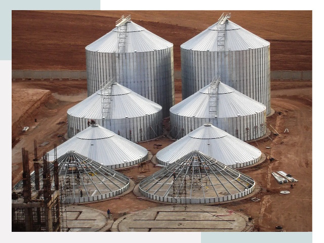 Строительство зерновых силосов в Котласе