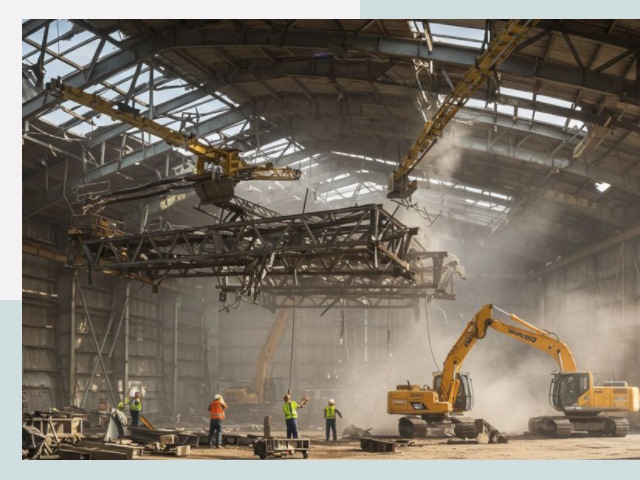 Демонтаж ангаров в Котласе от 622 руб. за м²